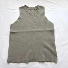 マジェスティックレゴン ノースリーブ ニット ベージュ