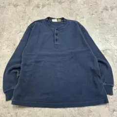 お*わ様 L.L.Bean サーマル ヘンリーネック カットソー M ネイビー