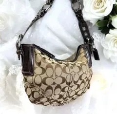 COACH✨コーチ　ハンドバッグ　シグネチャー　6266 三日月 ハーフムーン