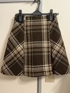 SNIDEL Sustainableロービングチェックミニスカート