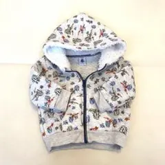 【美品】プチバトー フード付きパーカー 18m/81cm