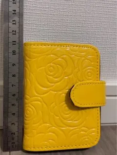 カードケース　黄色薔薇型押し