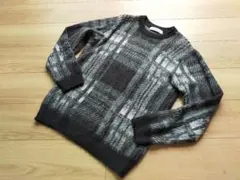 美品ユナイテッドアローズグリーンレーベル　モヘヤ混メンズモノトーンニットМ