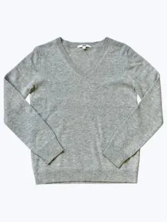 グレー Vネック セーター 長袖