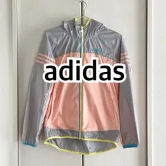 アディダス　薄手　パーカー　ウインドブレーカー　ランニングウェア　L