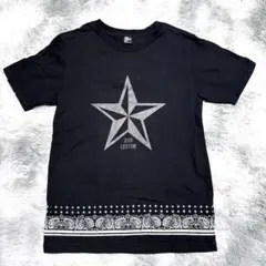 ラッドカスタム⭐︎星&ペイズリープリント半袖Tシャツ 160 小学生 中学生 黒のサムネイル