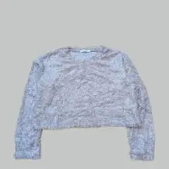 MAPLECNQ 長袖ニット シャギー素材 グレー系