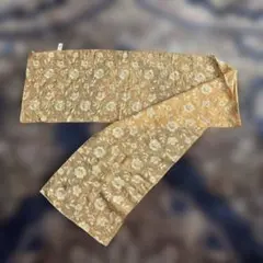 シルク100% 花柄刺繍ストール ベージュ