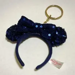 ディズニー ミニーカチューシャ型キーホルダー