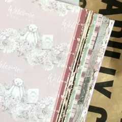 【s285】【1名様限定】デザインペーパー／コラージュシート／おすそ分け／38枚