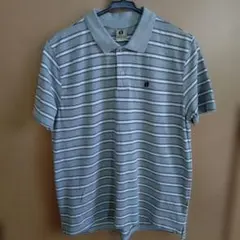 HangTen ボーダーポロシャツ　グレー　Ｌ