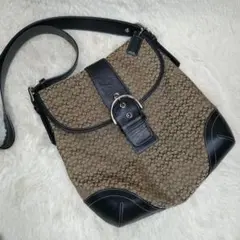 【コーチ】ワンショルダーバッグ ショルダーバッグ レザー キャンバス生地