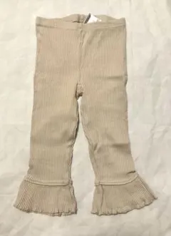 ハート刺繍　フレア裾パンツ