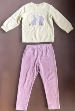 UNIQLO コーデュロイパンツ、シューラルー　うさぎトレーナー　100cm