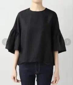 MUSE de Deuxieme Classe レーヨンカルゼギャザーブラウスのサムネイル