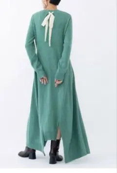 LANVIN en Bleu ランバンオンブルー　アシンメヘムニットワンピース