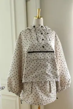 【shéller】Polka Dot Anorak Hoodie