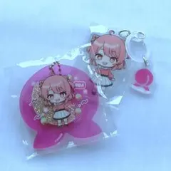 カラフルピーチ　のあ　ガチャガチャ　アクリルマーカー　ラメキーホルダー