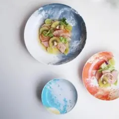 美濃焼 惑星プレートセット 火星・冥王星 取り皿 ハンドメイド 食器