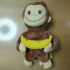 おさるのジョージ　赤いほっぺ　Lぬいぐるみ　バナナ