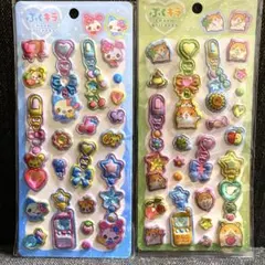 ぷくキラ チャームシール 2枚セット　まじかるみゅーちゃん ハムちゃんズワールド