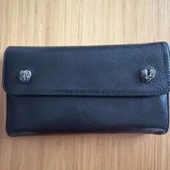 極上美品CHROME HEARTS ハートボタンウェーブロングウォレット 財布のサムネイル