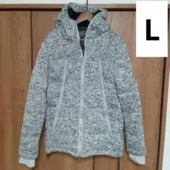 RUSTY フード付きグレー系ダウンジャケットLサイズ