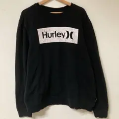 Hurley ブラック トレーナー　長袖　メンズ　裏起毛　カジュアル　トップス