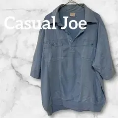 美品❣️Casual Joe ライトブルー 五分袖シャツ　カジュアル