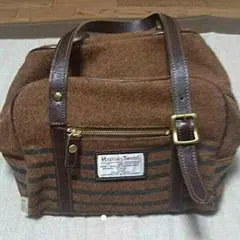 folna×ハリスツイードボストンバッグ