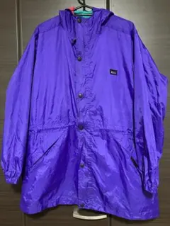 REI 紫 ナイロンジャケット フード付きXL