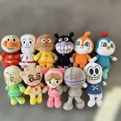 【11体】アンパンマンと仲間たちぬいぐるみセット