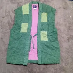 パッチワークデザイン どてら　ちゃんちゃんこ　半纏