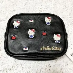 Hello Kitty 全面刺繍ポーチ レア 2015 黒　54
