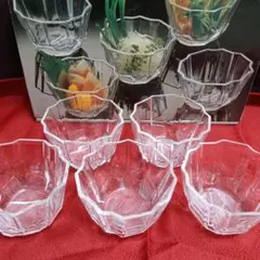 ●高級 HOYA 氷冠 小付5個セット　昭和レトロのサムネイル