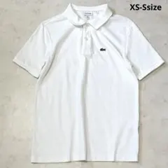 LACOSTE 半袖ポロシャツ ワニロゴ 無地 ホワイトS