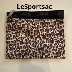 朝10時までセール　レスポートサック　レオパードポーチ　まちなし