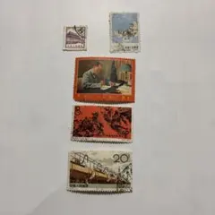中国　使用済切手セット