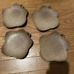 花びら型陶器皿 4枚セット