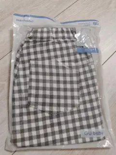 新品 GU ベビー レギンス サマナルパンツ ギンガムチェック 80cm