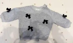 H&Mのベビー用グレースウェットトレーナー（リボン付き）裏起毛