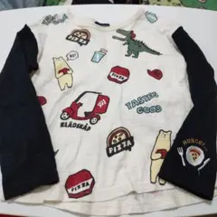 klädskaap 恐竜 ピザ 長袖カットソー 120