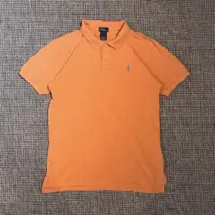 90s ポロラルフローレン オレンジポロシャツ XL ゆるダボシルエット