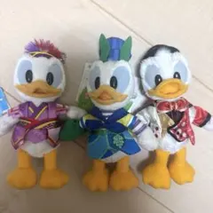 ［匿名発送］ドナルドダック ぬいぐるみバッチ　3体セット