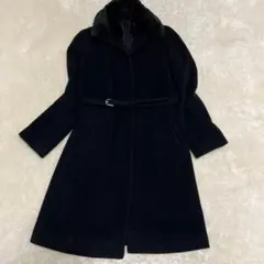 en quete ef-de コート　黒　レディース　ベルト　Ａライン