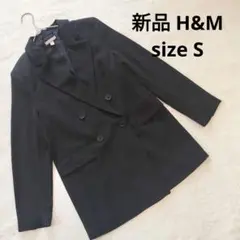 H&M ダブルブレスト テーラードジャケット S ブラック
