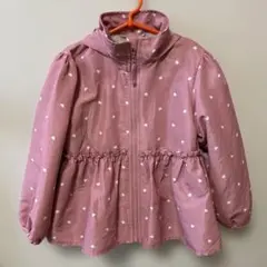 ハート模様ボア裏地付きジャケット　120cm