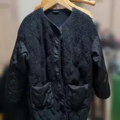 GU ブラック キルティングジャケット 160cm