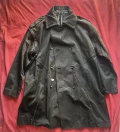 yoshio kubo ヨシオ　クボ　ダブルブレスト トレンチコート　黒色