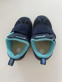 asics スクスク　15センチ　ネイビー/ターコイズ